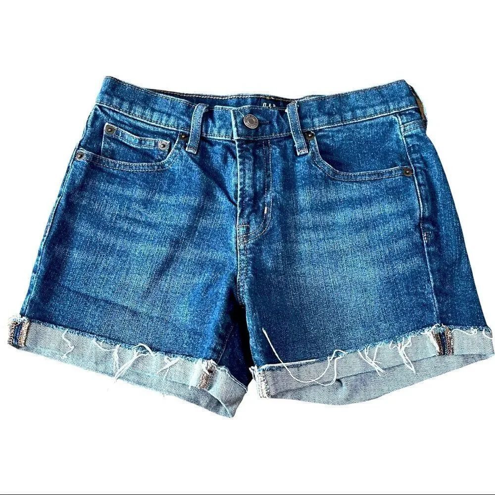 GAP Folded Hem Denim Shorts Sz 26P